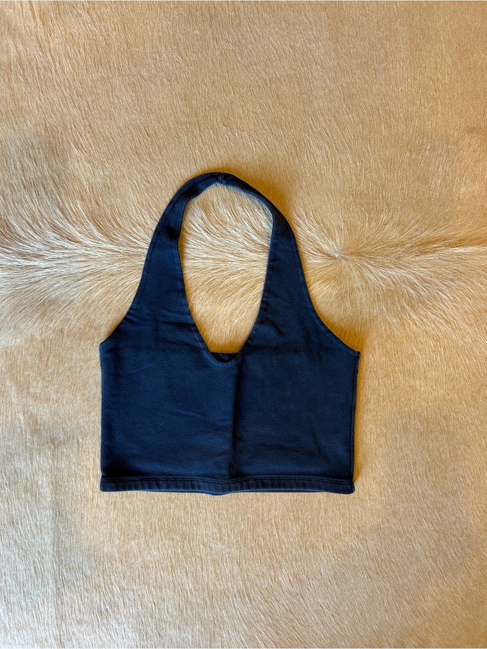 Brandy Melville Black Halter Crop Top